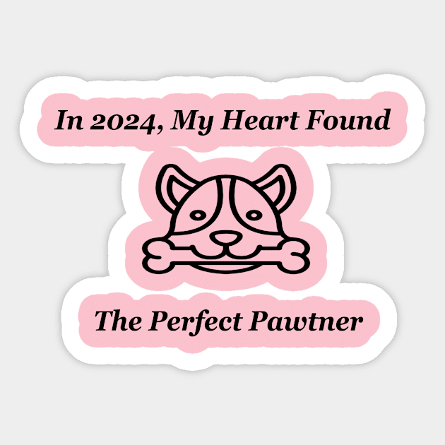 The perfect pawtner Sticker by The GOAT Design